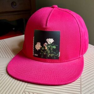 Vans Bragg Jazzy Pink Snapback Hat in Hot Pink NWOT Floral Graphic 🌸🌹🌺🌷🪷🌼